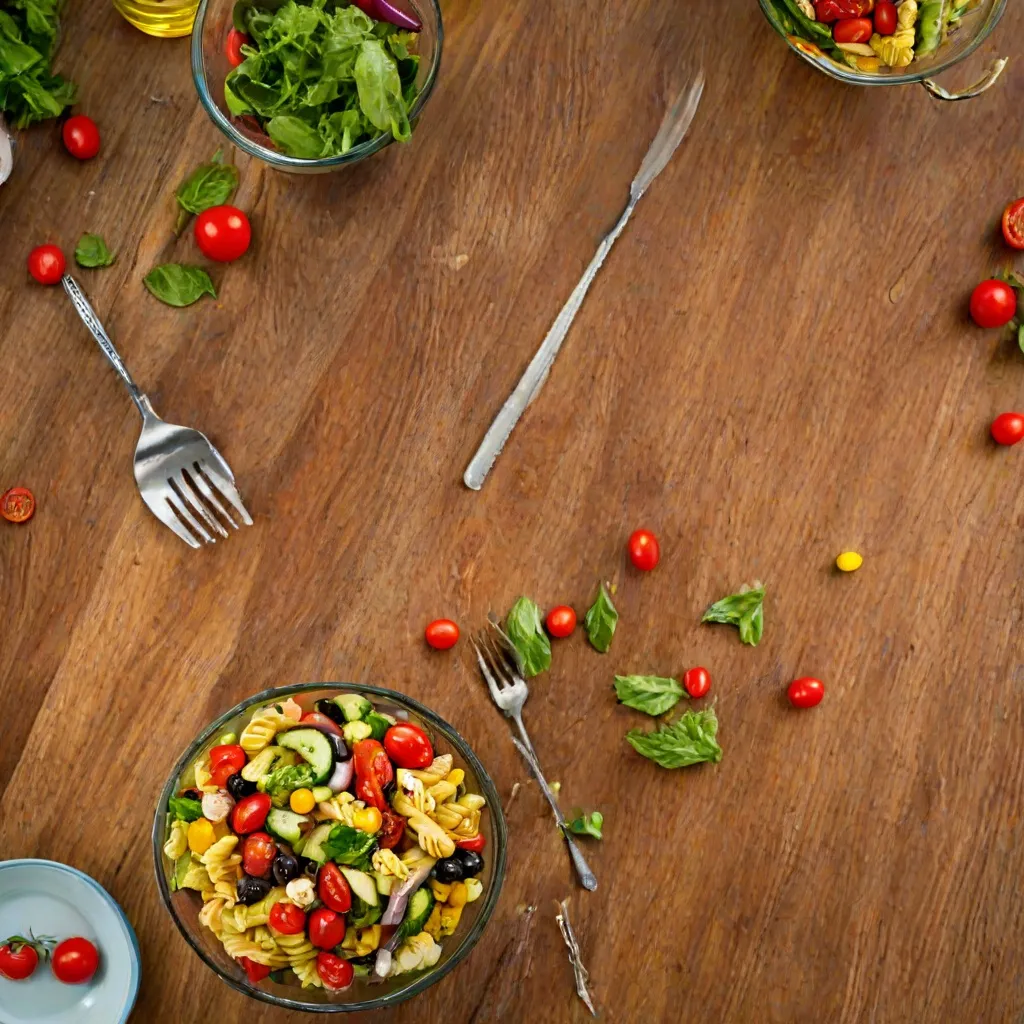 Najlepsza wegetariańska sałatka z makaronem